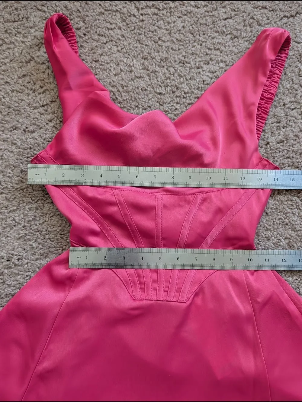 Urban Outfitters Rose Pink Helena Satin Cowl Corset Mini Dress NWT Size XS